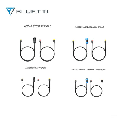 BLUETTI 12V RV CABLE For AC200P 12V/25A, AC200Max 12V/30A, EP500/EP500PRO 12V/30A, AC300 12V/30A, perfect for RVs.