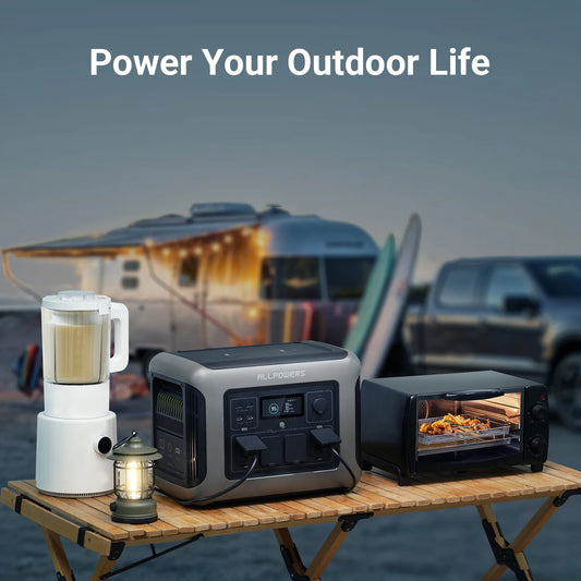 Estación de Energía Portátil ALLPOWERS R1500 - Generador Solar 1152Wh y 1800W con Carga Rápida y UPS