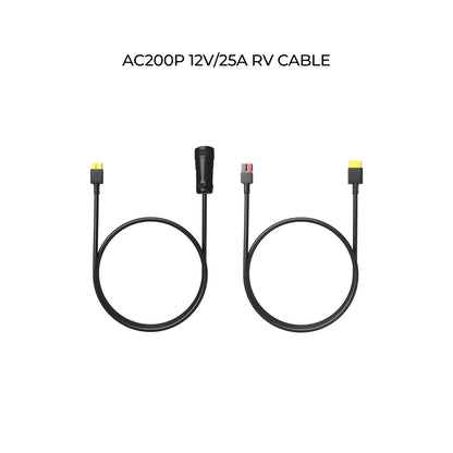 BLUETTI 12V RV CABLE for AC200P 12V/25A, AC200Max 12V/30A, EP500, EP500PRO, AC300 with AVIATION PLUG. Perfect for DIYers.