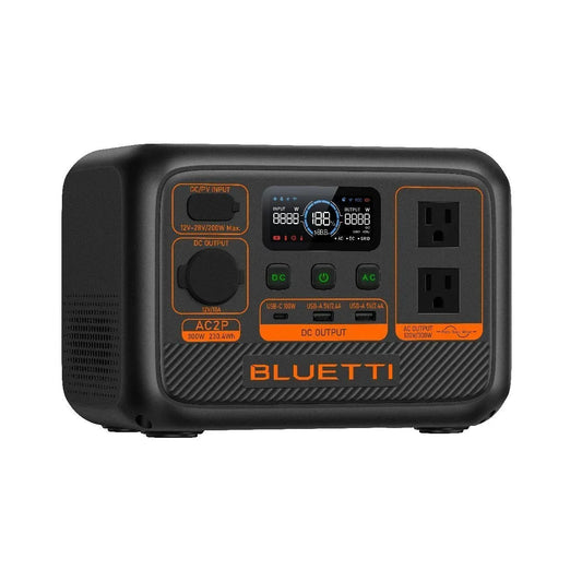 Estación de Energía Portátil BLUETTI AC2P 300W con Batería de 230.4 Wh y Carga Inalámbrica