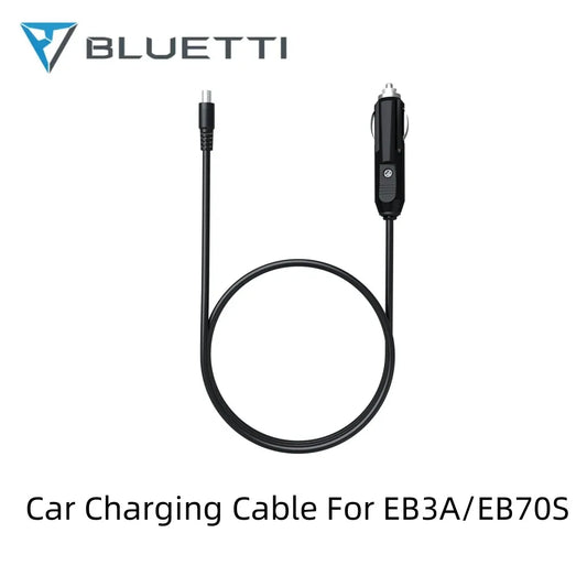 Cable de Carga para Automóviles BLUETTI de 80 cm - Cargador para EB3A y EB70S a Través del Encendedor de Cigarrillos