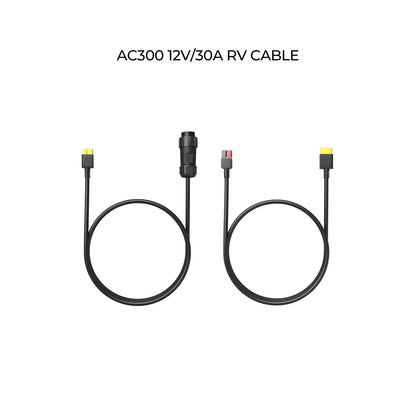 Connect your devices with the BLUETTI 12V RV CABLE for AC200P, EP500, and AC300, supporting up to 30A.